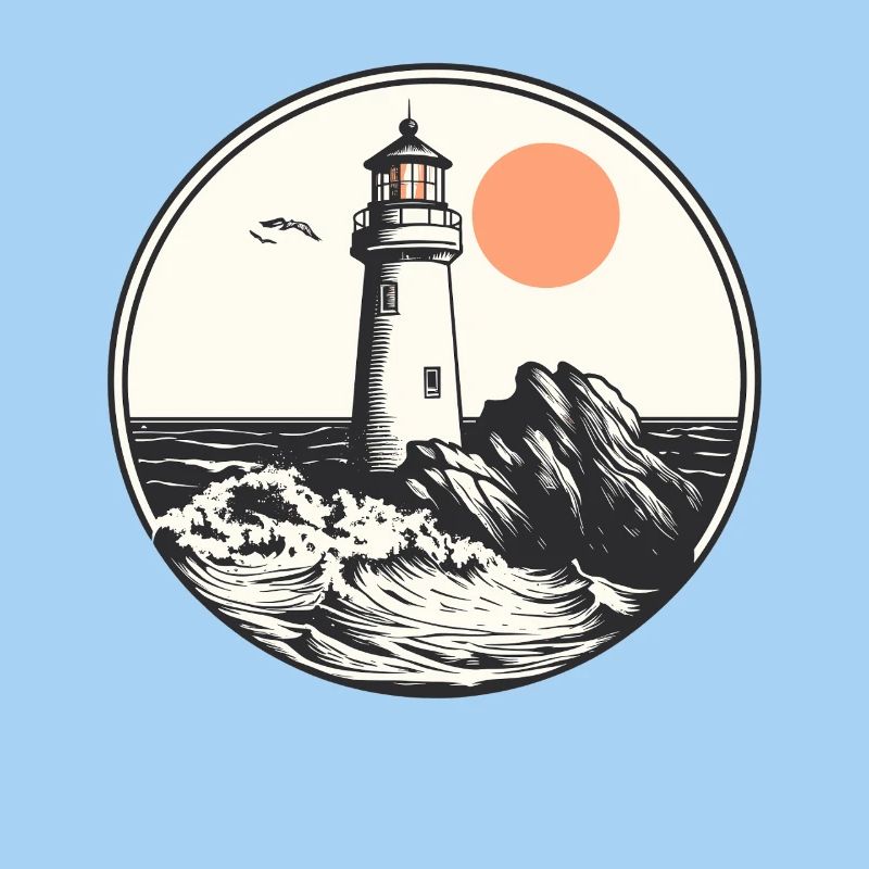 Leuchtturm bei Meeresrauschen