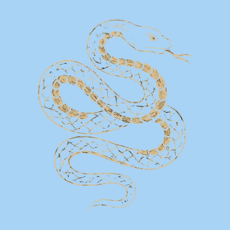 Golden Snake Net Pattern