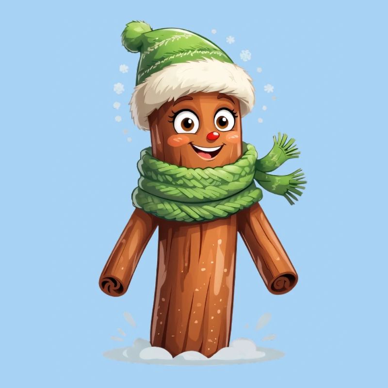 Winterbaumstumpf mit Schal