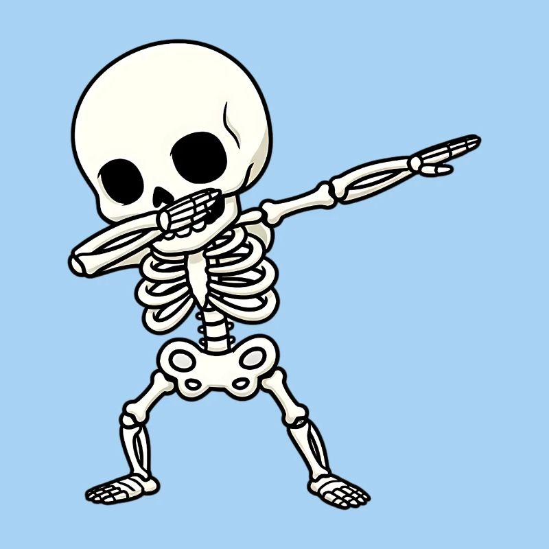 Dab squelette drôle