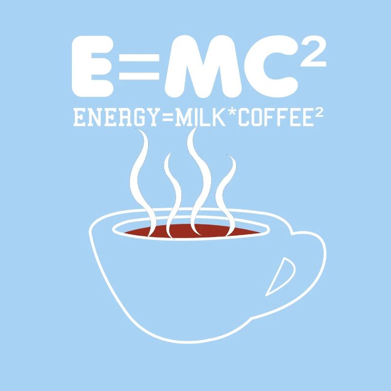 Coffee Formula E=MC2 Illustration