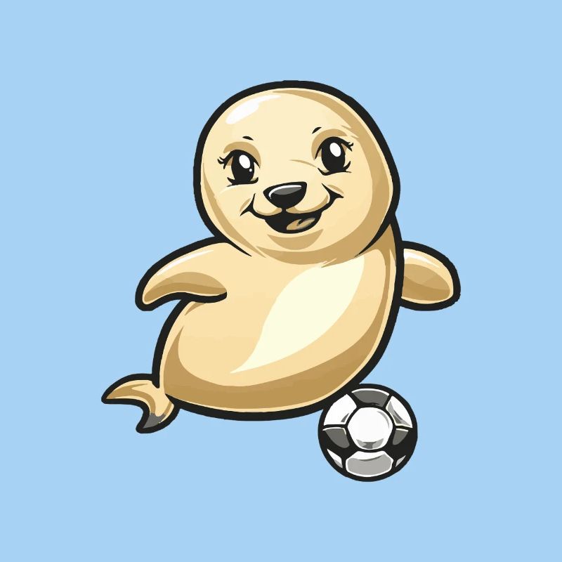 Seehund Robbe Fußball