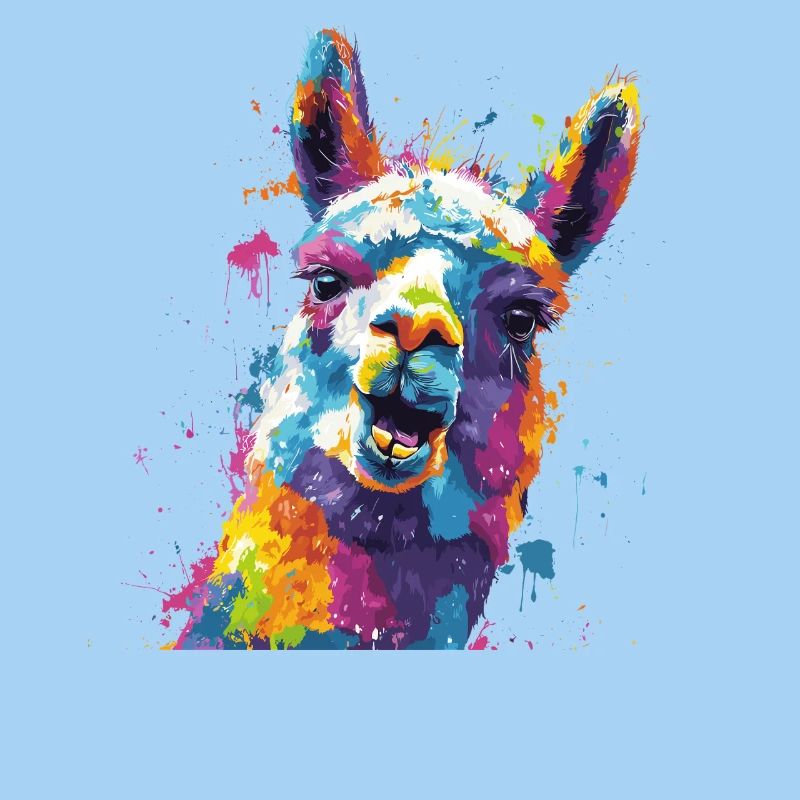 Llama Farbexplosion