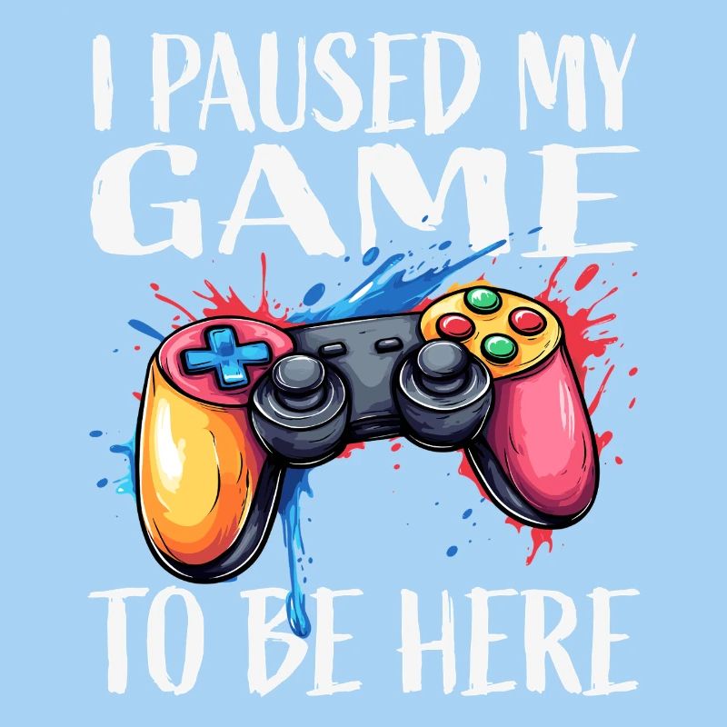 Gamer Pause Controller Farbexplosion
