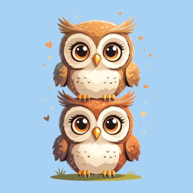 Zwillings Eulen Popkunst