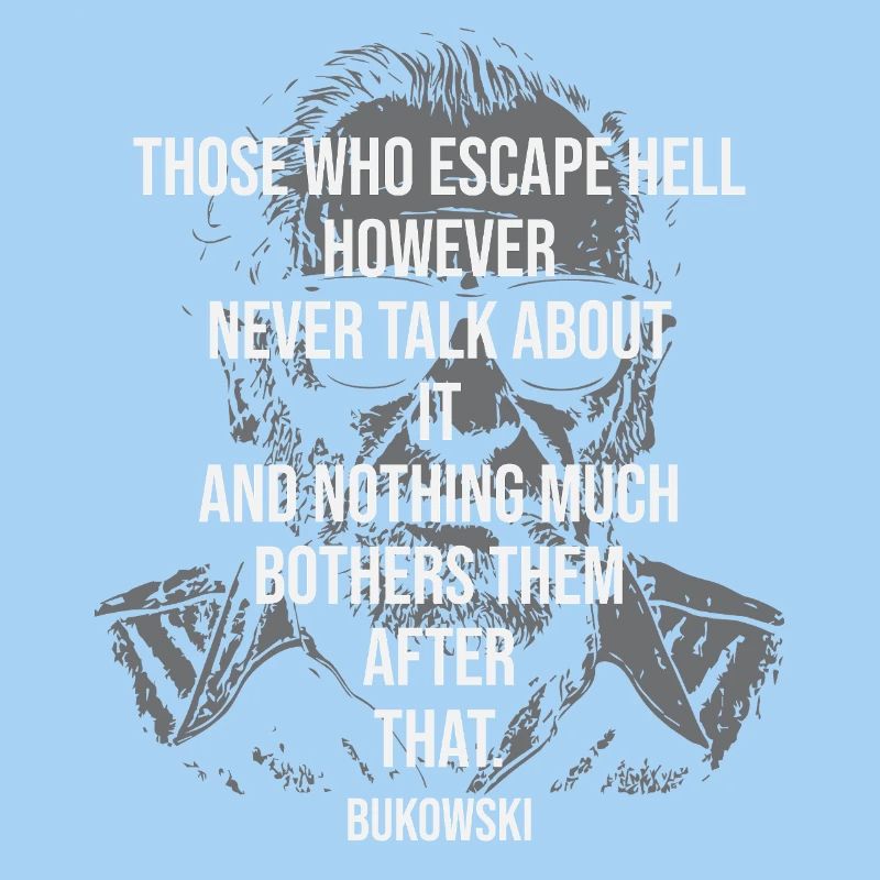 Grritty Bukowski Porträt-Tee