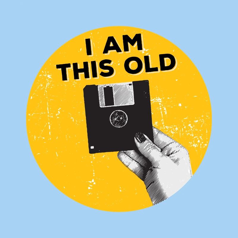 I am this old floppy disk 80s retro