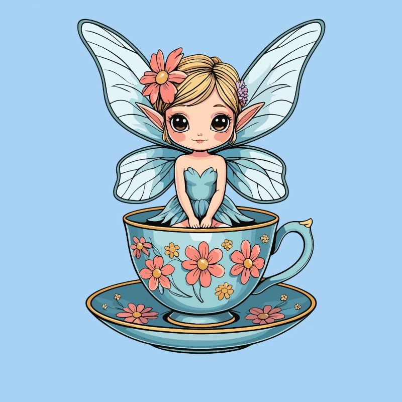 La Fée des Fleurs dans la tasse à thé