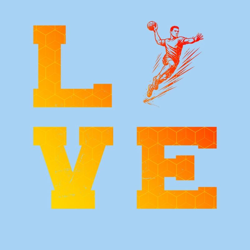 Message clair de handball pour hommes