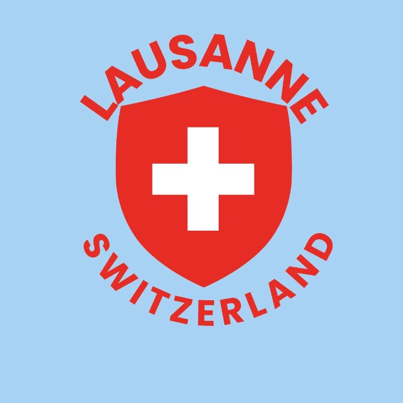 Bouclier de Lausanne avec drapeau suisse