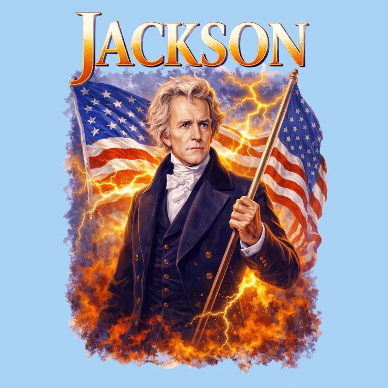 Jacksons Freiheitsheld mit Flagge