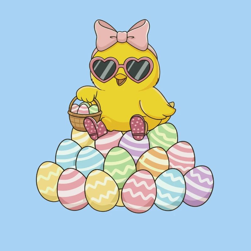 Pastel Chick Easter Egg Parade