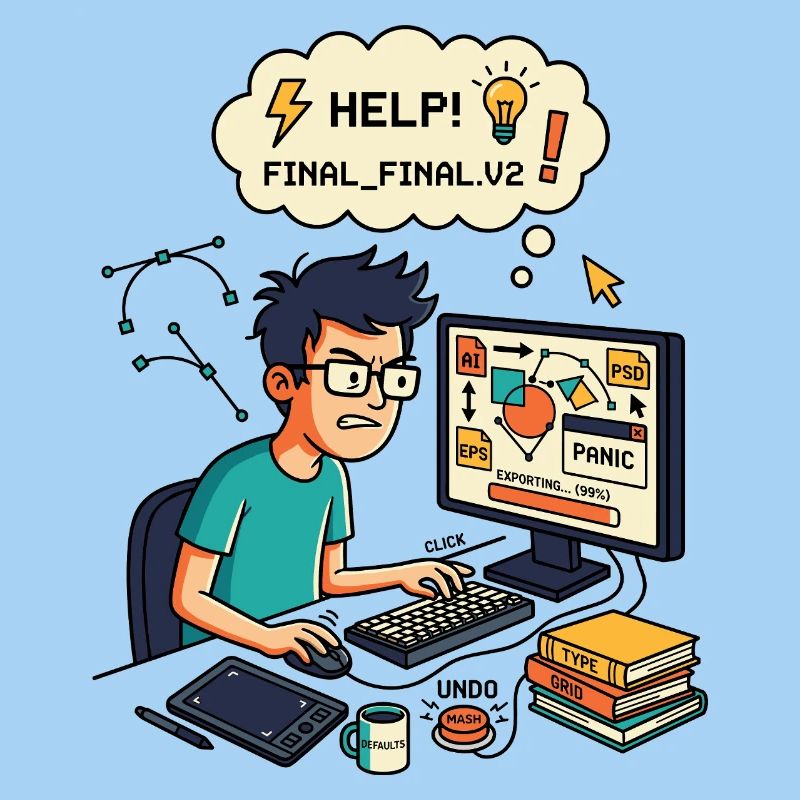 Graphic Designer Chaos Export Panic