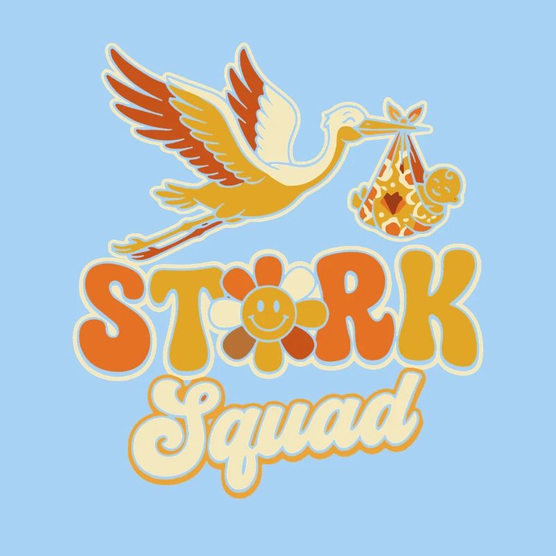 Stork Squad Retro Style