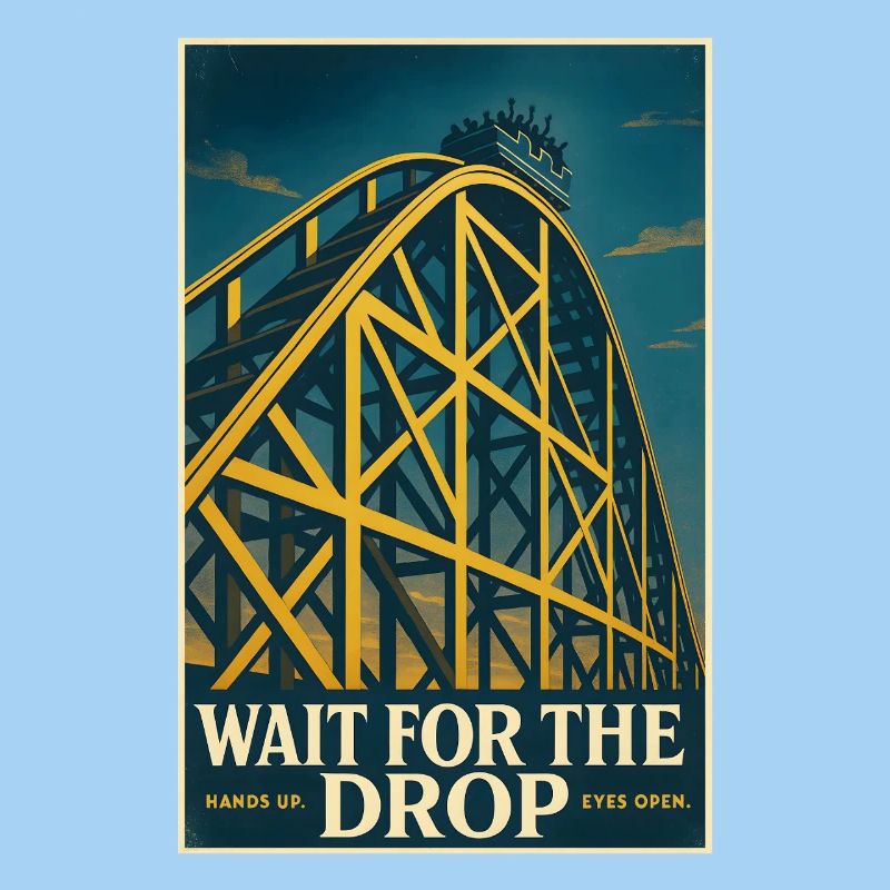 Warte auf den Drop | Achterbahn Thrill