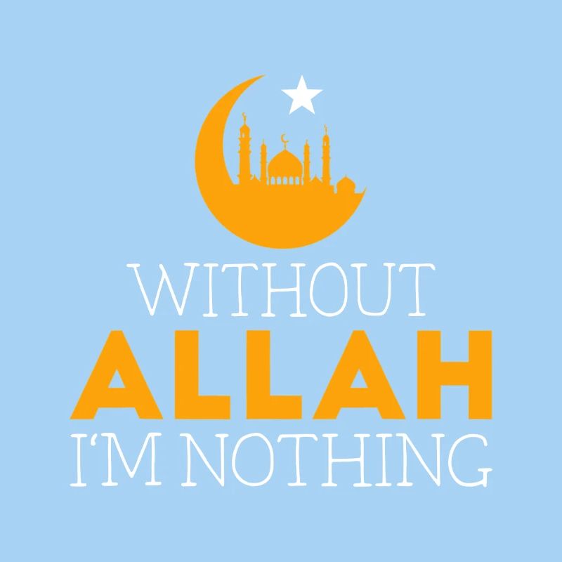 Ohne Allah bin ich nichts Typografie
