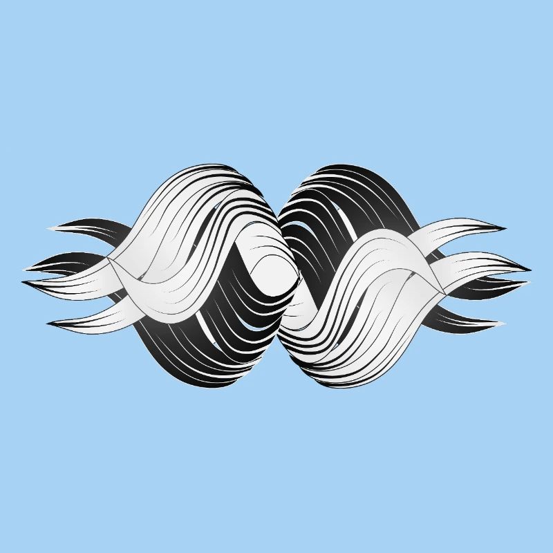 Formes abstraites – Design dynamique en noir et blanc