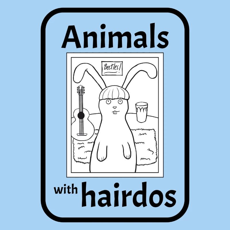 Lapin avec coiffure