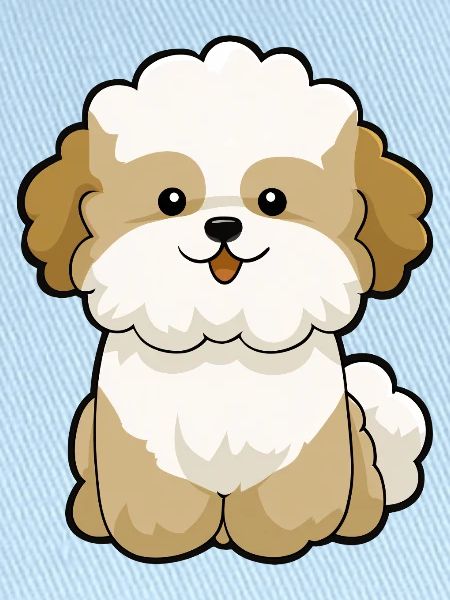 Chibi Pudel Pal Maskottchen