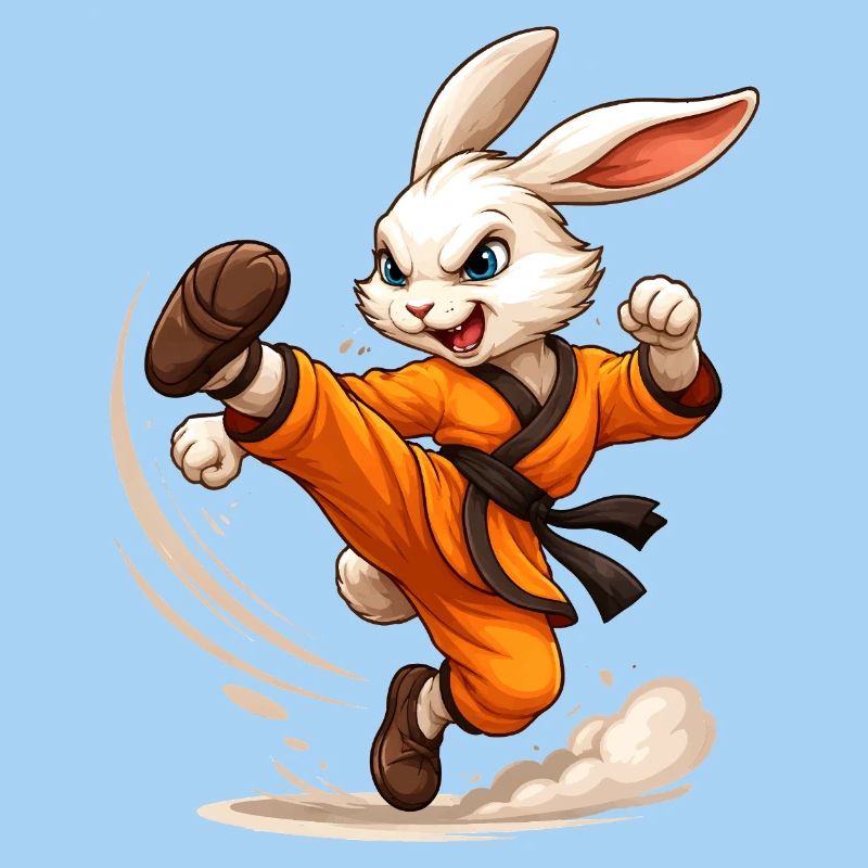 Bunny Kung Fu Karate Ninja Fun Design