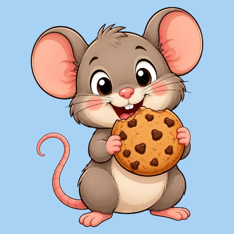 Drôles de petits biscuits mignons en forme de souris en forme de bonbons à grignoter