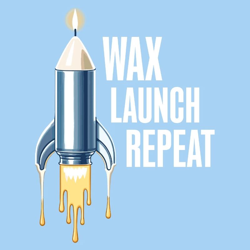WAX Launch Repeat – Funny Rocket Candle Design