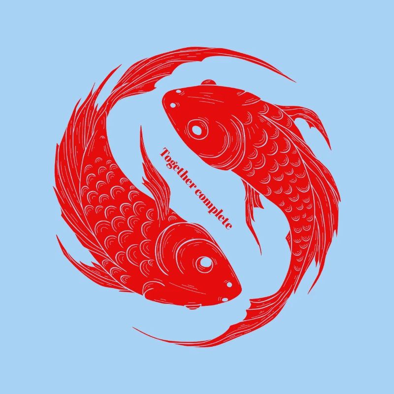 Ensemble Complet - Yin Yang Fish Koi
