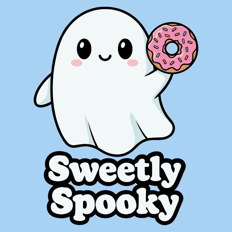 Süß Spukgeist mit Donut
