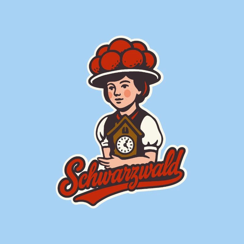 Schwarzwald Mädchen mit Bollenhut