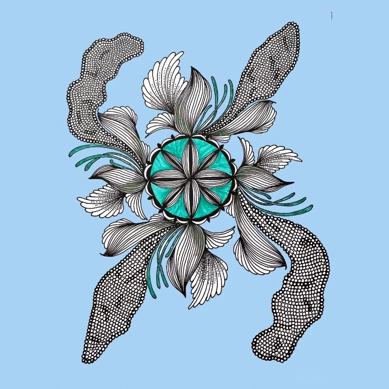 Blütenstern Deco Teal