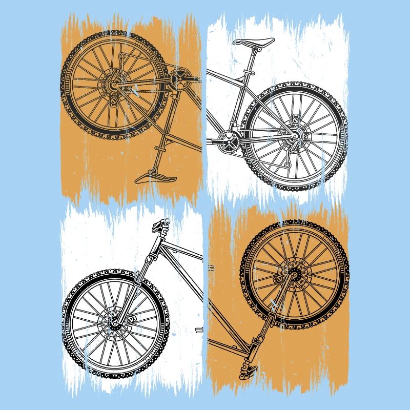 Grunge Split Bicycle Quad Artwork