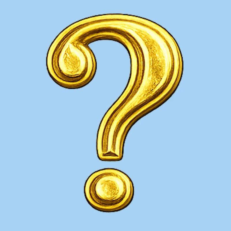 Golden Question Mark Design