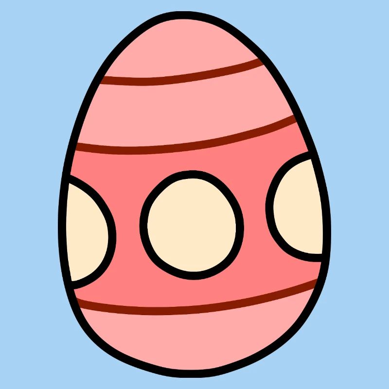 Pastel Striped Easter Egg