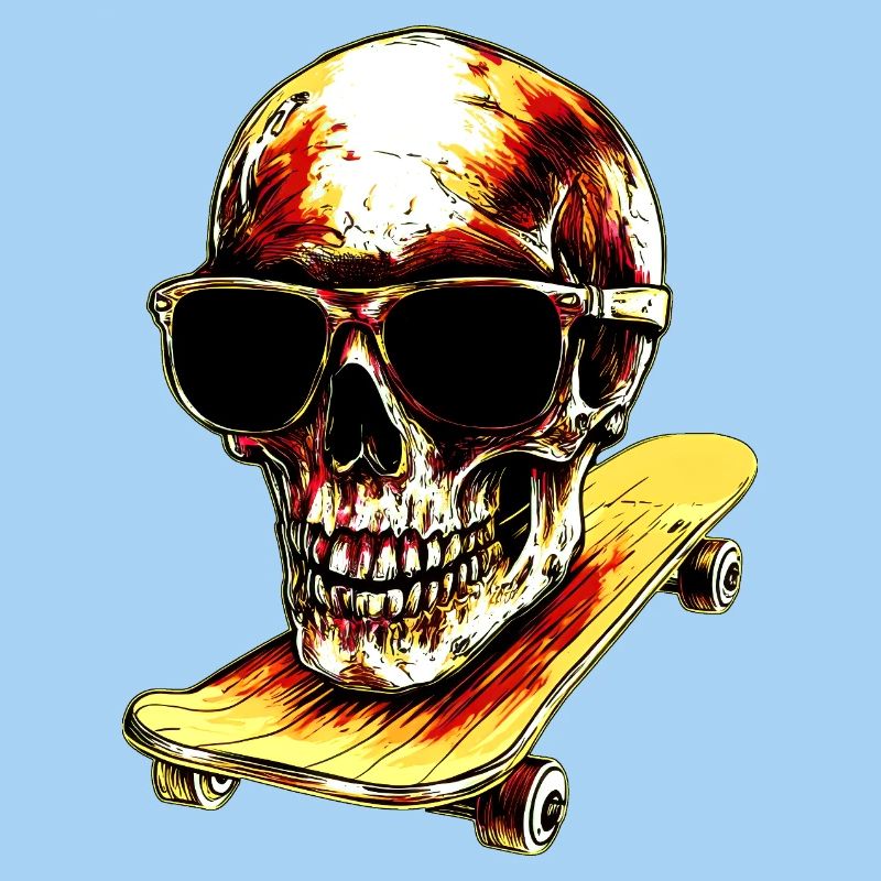 Skull Skateboarder