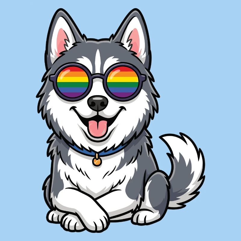 LGBT-Pride-Monat – Süßer Husky