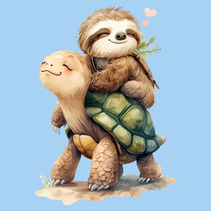 Faultier und Schildkröte im Urlaub 2 🦥🐢