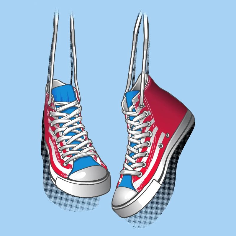 Baskets et lacets de chaussures