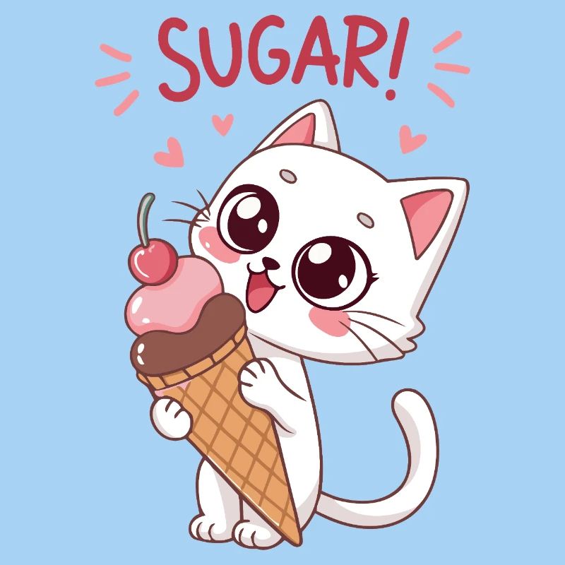 Gourmet-Katze und Eiscreme