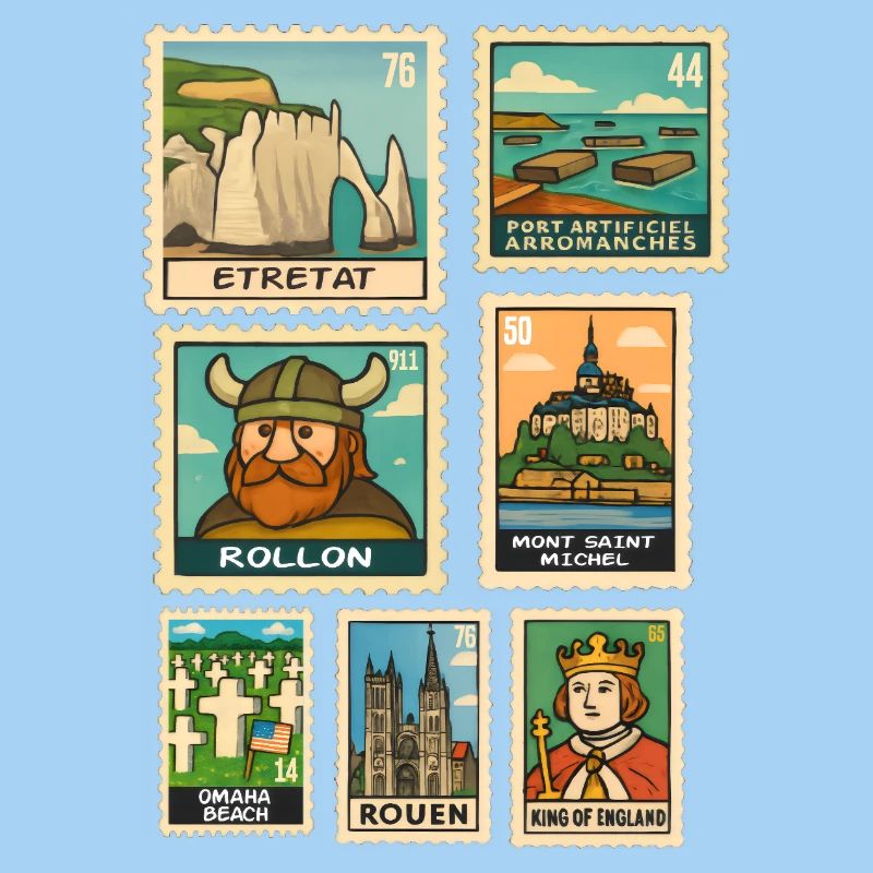 Stamps Normandy Monuments Geschichte D-Day Pride