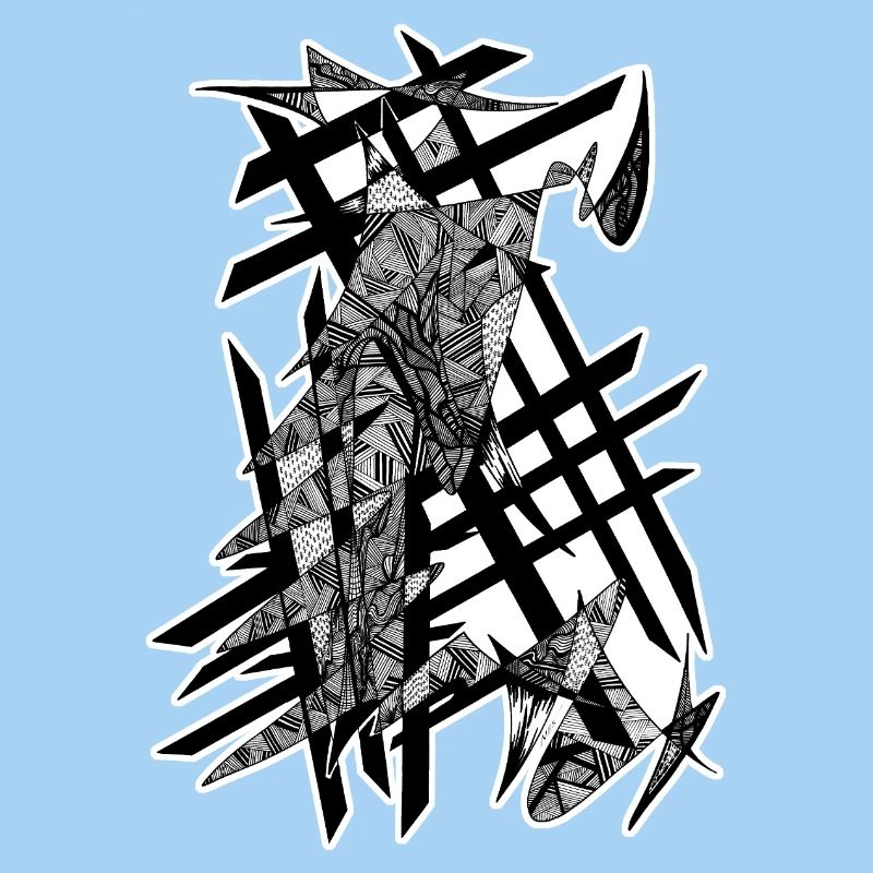 Black and White Abstract Design No. 5