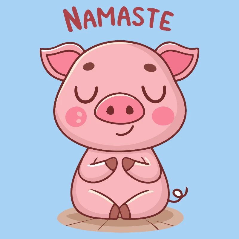 Namaste Zen Pig