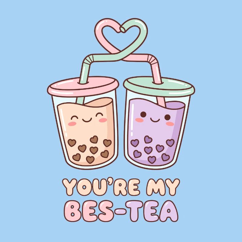 Du bist mein Bes-Tea süßer Boba Bubble Tea Bester Freund