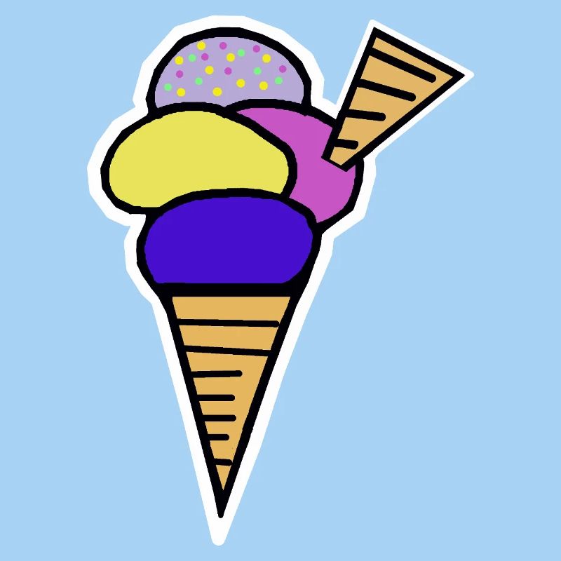 Eiswaffel Eiscreme Eis Kinder Retro