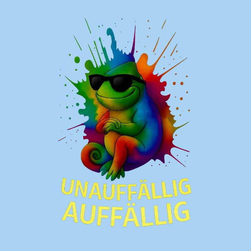 Regenbogen Chamäleon mit Stil