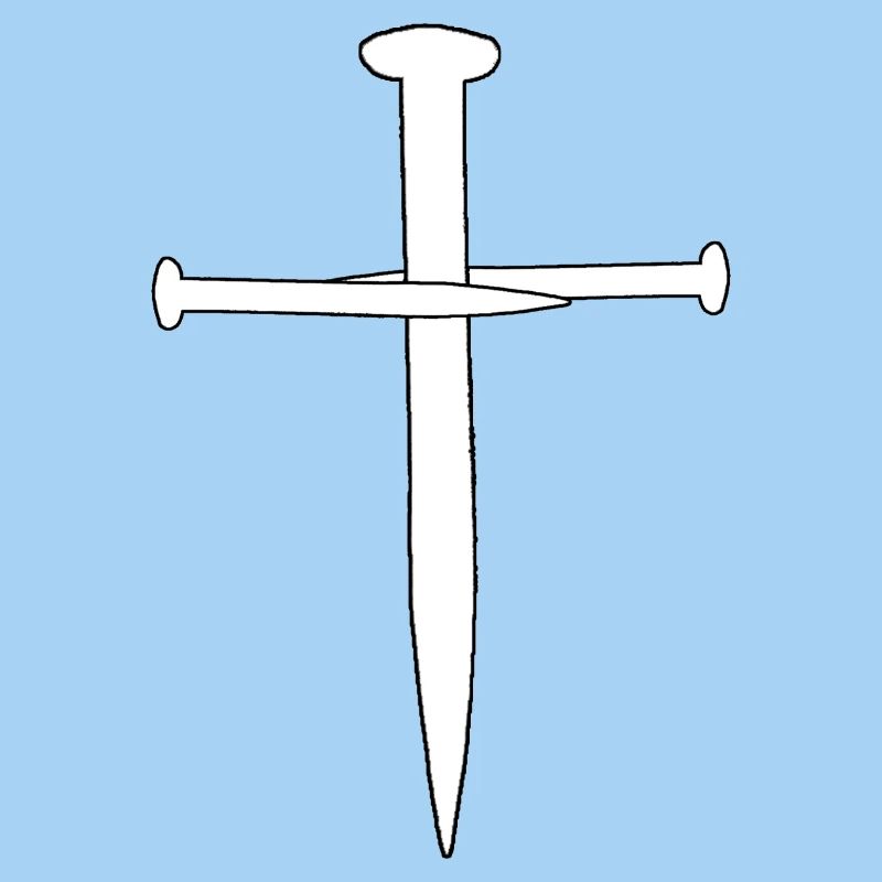 Three Nails Jesus Silhouette