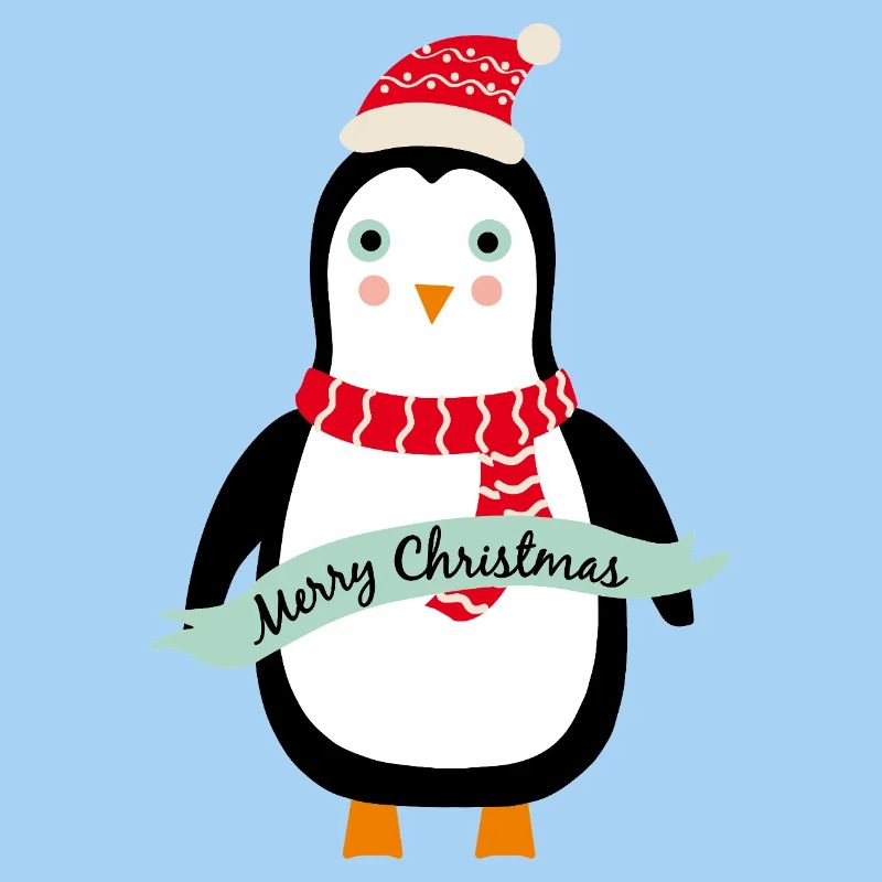 Mignon Pingouin de Noël Joyeux Noël