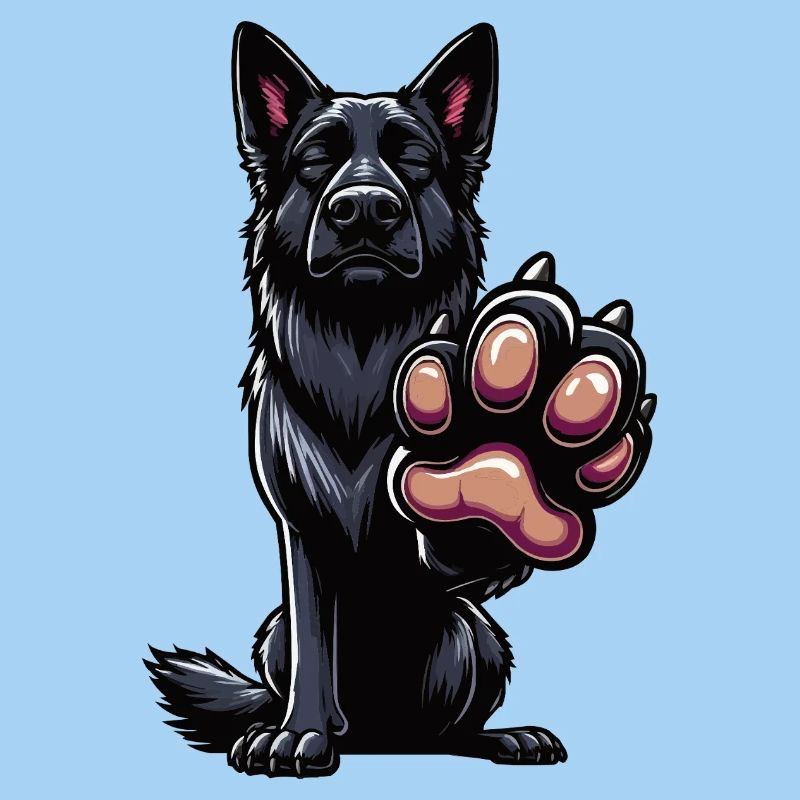 Schwarzer Schäferhund Schäferhundbesitzer 