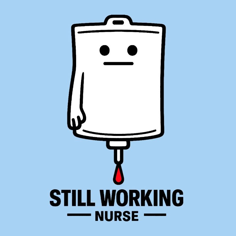 Noch arbeitende Krankenschwester