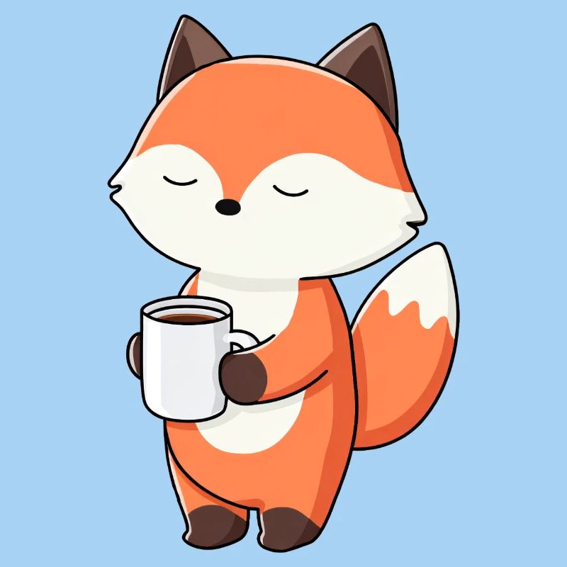 Fuchs mit Kaffeetassen-Zauber