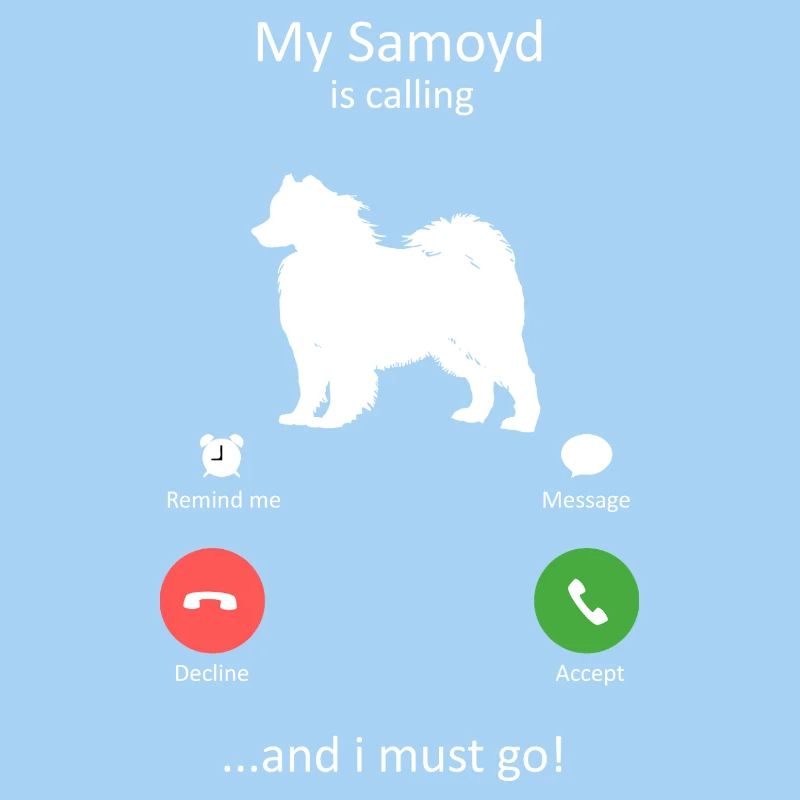 Samoyed Calling Funny Dog Phone Interface